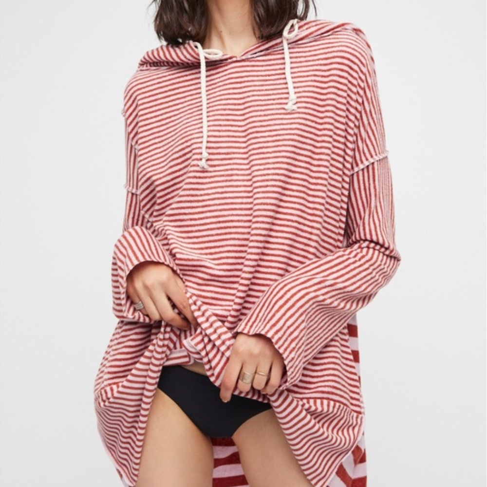 Free People Shoulders and Stripes Hoodie